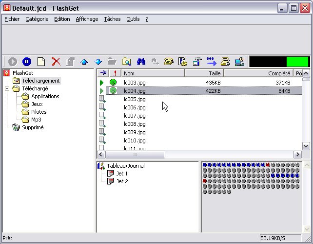 FlashGet - Téléchargement en cours